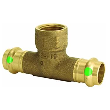 Imagem de VIEGA 77592 Camiseta de bronze Propress com fêmea 2,54 cm x 1,27 cm P x fêmea NPT (pacote com 2)