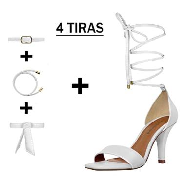 Imagem de Sandália Troca Tira Salto Alto Fino Luiza Sobreira Branca Mod. 2137-2