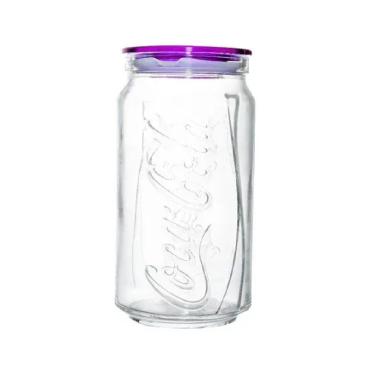 Imagem de Pote De Vidro Coca-Cola Tampa Roxa 1Litro 