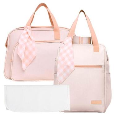 Imagem de Kit Bolsas Maternidade Pirulitando G+M+T Encanto Marfim - Pirulitando 
