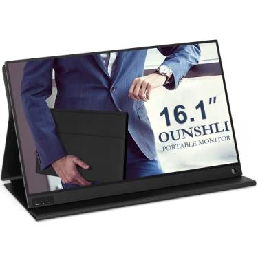 Imagem de Monitor Portátil para Laptop de 16,1" Full Hd 1080P Monitor de Computador Duplo Usb C Hdmi com Alto-Falantes (ONS-P161A11)