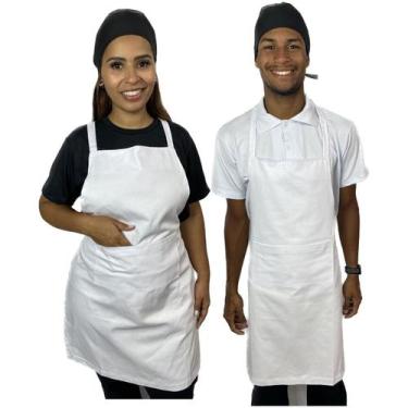 Imagem de Avental Frente Única Uniforme Ideal Para Cozinha Atendente Lanchonete 