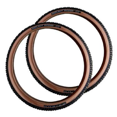 Imagem de Par pneu aro 29 x 2.10 bike mtb Arisun Mount Bona faixa marrom, Preto,
