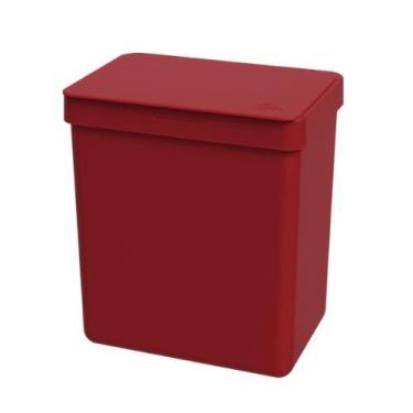 Imagem de Lixeira Single de Pia Cozinha Pequena 2,5 Litros Vermelha - BRINOX