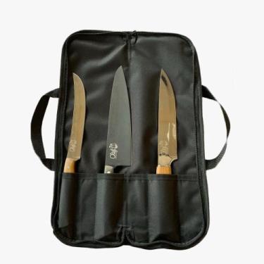 Imagem de Estojo para facas e acessorios - Chef - Churrasco - 6 itens - Utensili