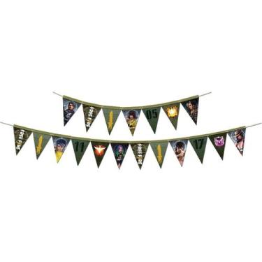 Imagem de Faixa Feliz Aniversario Festa Free Fire - 01 Unidade - Festcolor - Riz