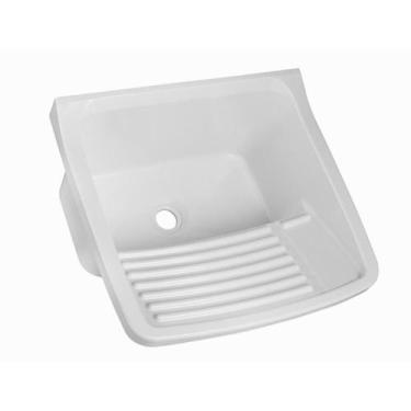 Imagem de Tanque Plástico 22 Litros Para Lavar Roupas Lavanderia - Astra, Branco