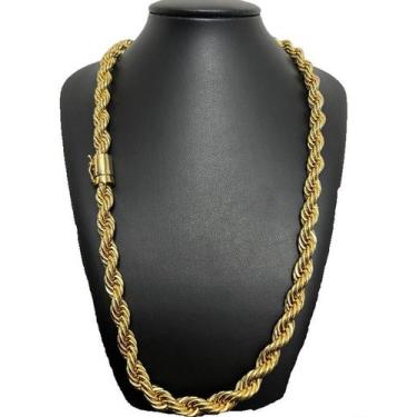 Imagem de Cordão 10mm Baiano - Banhado A Ouro 18k Luxo - Tojoia18K, 70cm
