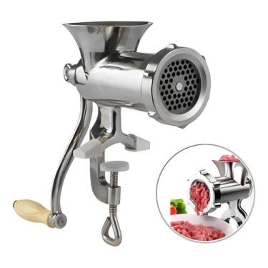 Imagem de moedor carne manual Hamburguer Kafta biscoito c/ funil Linguiça - ZEM