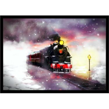 Imagem de Quadro Decorativo Trem Locomotiva Máquinas Presentes Salas Quartos Esc