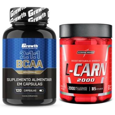 Imagem de Bcaa 120 Caps Growth + L-Carnitina 60 Caps IntegralMedica