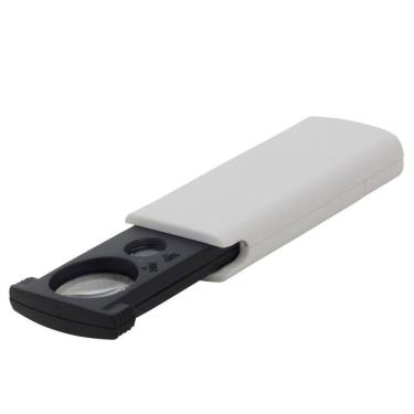 Imagem de Lupa De Bolso 20X 45X Conta Fio Portátil Com Luz Led