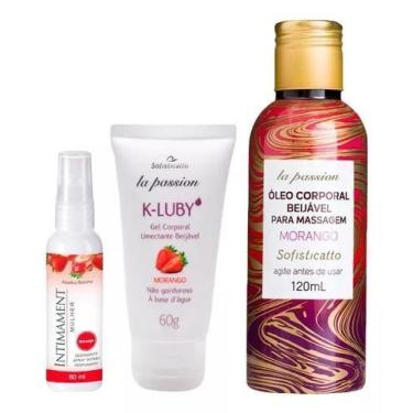 Imagem de Desodorante Íntimo Morango, Gel Lubrificante K Luby Morango, Óleo para