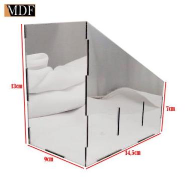 Imagem de Porta Controle em Acrilico com 3 Divisórias 14,5x9x13 Colorido - ATACA