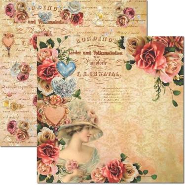 Imagem de Papel para Scrapbook Sandra Família Arte Fácil Lady 1 - SC-779