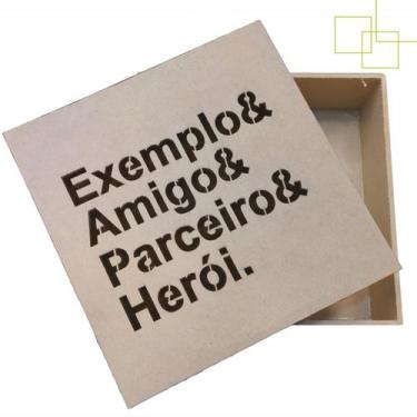 Imagem de Caixinha Lembrancinha em MDF Decorada Presente Pai 15x15x5 - Expresso 