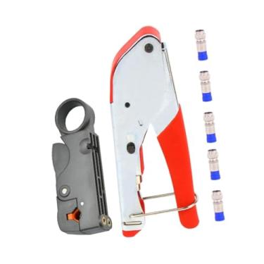 Imagem de Gralara Crimpador de cabo coaxial, crimpador de fio, profissional, ferramenta de compressão coaxial, para TV, home theater, Style a