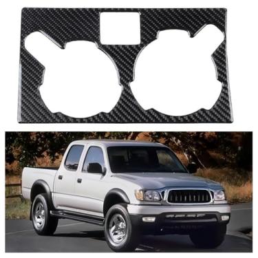 Imagem de IKUESM Compatible with Toyota Tacuma (Special Edition) 2001 2002 2003 2004 Black/Red Carbon Fiber Cup Holder Panel Sticker 1 pc/set(Black)