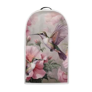 Imagem de YUVAMAGIMO Capa para liquidificador floral beija-flor capas de eletrodomésticos para batedeira de cozinha ou cafeteira capa de liquidificador à prova de poeira de poliéster com alça superior
