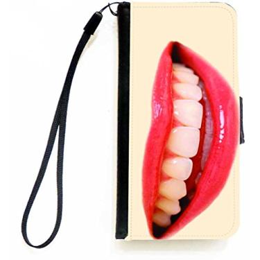Imagem de Rikki Knight Capa carteira flip com aba magnética para iPhone 5c da Apple com aba sorridente