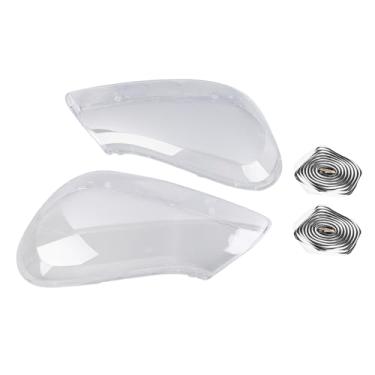 Imagem de Magimaker Par de capa de lente de farol de farol compatível com Porsche Cayenne 2008 2009 2010 lado esquerdo e direito 2 peças capa de lente de farol capa transparente