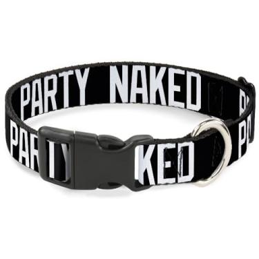 Imagem de Coleira com clipe de plástico - Party Naked Preto Branco - Estreita - Pequena 15,2-23 cm