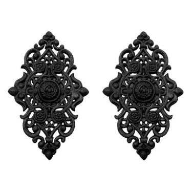 Imagem de Kit 2 Florões Grandes Ornamento de Ferro Decoração 57x38cm - UNICLÁUDI