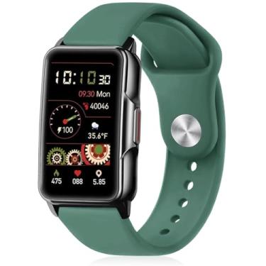 Imagem de Strisinho Pulseiras de silicone compatíveis com relógio inteligente Mindrose H80 de 1,5 polegadas, pulseiras de substituição esportivas macias para Mindrose H80 Fitness Trackers IP68 para mulheres e