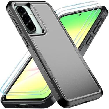 Imagem de PhuLok Capa compatível com Samsung Galaxy A36 5G/Galaxy A56 5G com protetor de tela HD, resistente, resistente, à prova de choque, proteção de grau militar, A36/A56, preta