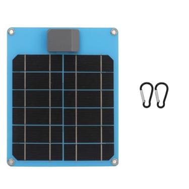 Imagem de Painel solar GRCFUMO RV, painel de fonte de energia solar, kit de painel solar 5W, painel carregador de bateria solar, painel gerador de energia solar para trailer de barco de (Azul)