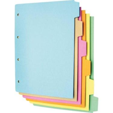 Imagem de Divisória para Fichário Papel 6 Projeções Universitário Colors - Mano