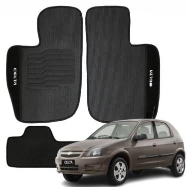 Imagem de Jogo 3P Tapete Personalizado Bordado Chevrolet Celta 2000 a 2016 - V54