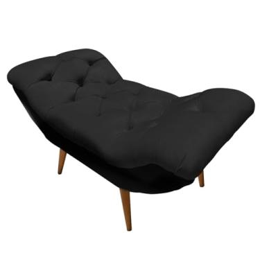 Imagem de Recamier Sofá Calçadeira 1 M Realeza (Suede Preto)
