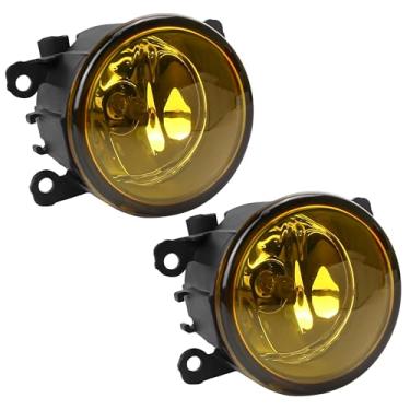 Imagem de 2 peças de faróis de neblina para dirigir para-choques amarelo substituição para Acura para Ford para Honda para Jaguar para Lincoln para Subaru para Suzuki