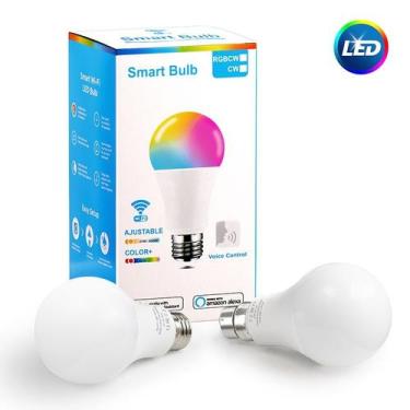 Imagem de Lâmpadas Inteligentes Wi-Fi RGB 10W - Compatível com Alexa e Google Ho