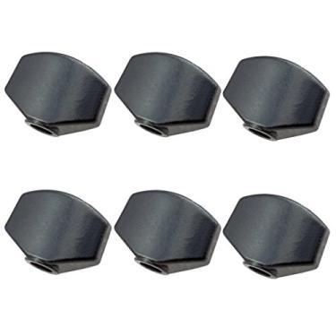 Imagem de 6 peças de botões de afinação para peças de guitarra preta