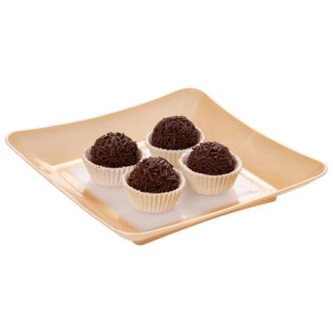 Imagem de Prato Sobremesa Neon Plasútil Rosa No Voltagev