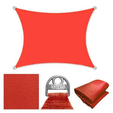 Imagem de Tela Sombreamento Decorativa 3,5x1,5 - BRN COMMERCE, Vermelho