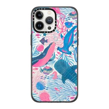 Imagem de CASETiFY Capa compacta para iPhone 13 Pro Max [1,2 m, proteção contra quedas de grau militar/fina/leve] - sob o mar - preto transparente