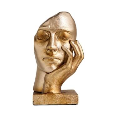 Imagem de Wswqop Decorative Booknd Livro de apoio ao livro de suporte de personagens Sculpture Book Stopper for Living Room House, Mão Direita