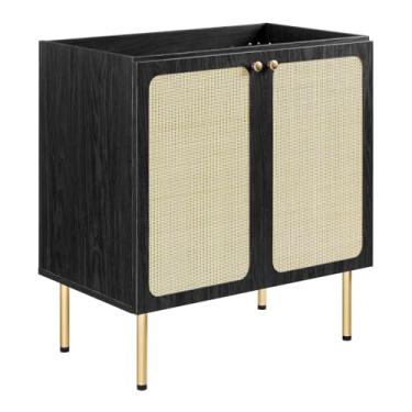 Imagem de Modway Armário de banheiro Chaucer de 76,2 cm em preto (pia não incluída)