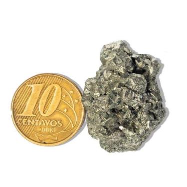 Imagem de 01 Pirita Peruana Bruta natural Para Colecionador ou Esoterismo 3 cm a