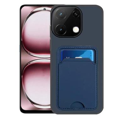 Imagem de Covthch Capa para celular UMIDIGI Note 100, fina, de borracha de silicone TPU, à prova de choque, durável, com compartimentos para cartão de crédito, capa carteira para UMIDIGI Note 100 5G/UMIDIGI