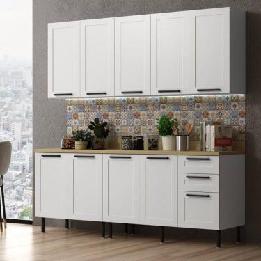 Imagem de Cozinha Internacional 4 Peças 9 Portas e 3 Gavetas Branco