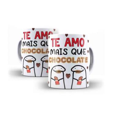 Imagem de Caneca Porcelana Páscoa Te Amo Mais Que Chocolate - Villa Caneca