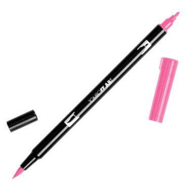 Imagem de Tombow Marcadores de arte caneta pincel duplo, rosa choque 743, pacote com 6