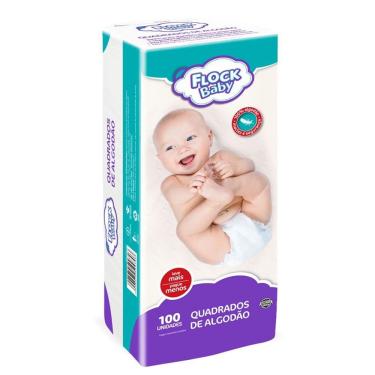 Imagem de Algodão Flock Baby Quadrado 100 Unidades