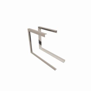 Imagem de Kit 2 Suporte Prateleira Nicho Reforçada Dupla 45x30cm - BHS Metais e 