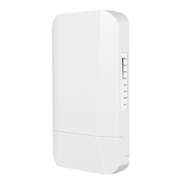Imagem de Ponte WiFi DC 12V ponto a ponto ao ar livre com duas portas RJ45 de 10/100 Mbps e adaptador POE compatível com conexão de câmeras IP