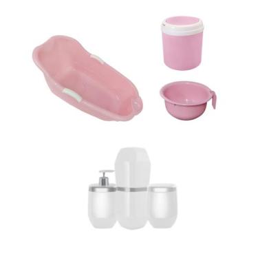 Imagem de Kit infantil banheira+ urinol+ lixeira max toc+ kit lavabo - MICROMAX
